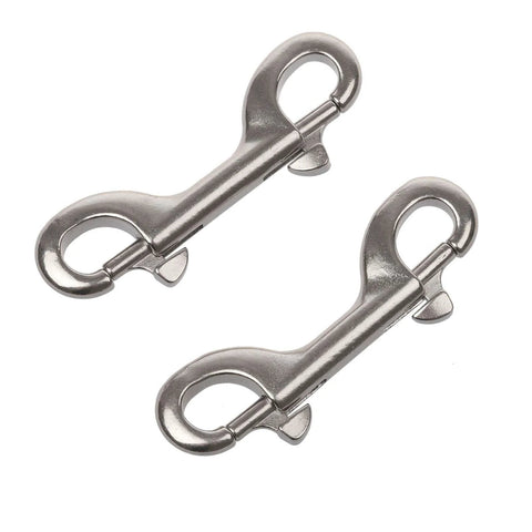 Double Ended Bolt Snap Hooks 3-1/2 Inch Marine Grade 316 Stainless Steel Scuba Diving Clips Trigger Chain Clip Corrosion Resistant