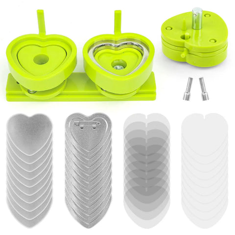 Heavy Duty Button Press Machine With Sturdy Slide Rails Make Custom Heart Badges And Name Labels For School Art Classes.