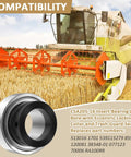 CSA205-16 Insert Bearing With Eccentric Locking Collar And Trash Guard Seals, 1 Inch Bore, 52mm OD, 31mm Wide, Pre-Filled NLGI-2 Grease, Heavy-Duty Farm Machinery Replacement Bearing on combine harvester