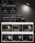 Legit Rechargeable Solid Wood Wall Sconces, Set Of Two Magnetic Bedside Reading Lights with touch control and dimming options.