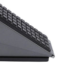 Close-up of Heavy Duty Stainless Steel Spring Door Stop for Home and Office, textured surface, adjustable bottom guard.
