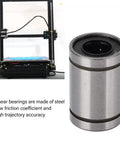 Cool 10pc Alloy Steel Linear Motion Ball Bearings With Smooth Glide Fit For 3D Printers, Engraving Machines And Wind Power Gear That Slays close-up of steel linear bearing for 3D printers.