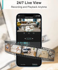 4MP Indoor Security Camera With Night Vision And 135 Degree Wide View Perfect For Pet And Baby Monitoring Motion And Human Detection app view on phone