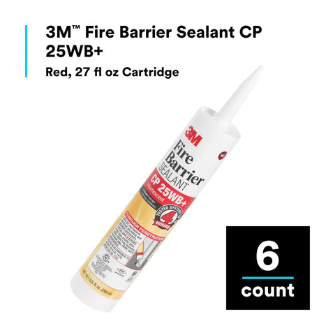 Premium Intumescent Latex Go To Fire And Smoke Sealant CP 25WB Plus Red Cartridge 27 Fluid Ounces Each Pack Of 6 One Part Sealant