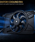 Rock Solid Radiator Cooling Fan Assembly With Brushless Motor Is A Dead Simple Drop In Replacement For 2012 2015 2012 2018 Ford Focus Battery EV BEV L4 20 Liter Replaces 621606 BV6Z8C607K Beat The Heat Fast, showing the fan design.