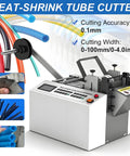 VgtHK 250W Fully Automatic Heat Shrink Tube Cutter With Precision 0.1Mm Accuracy And 20Mm Blade Height, 0-100mm cutting width.