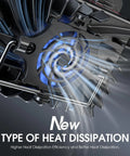 Heavy Hitter 12V 20A LiFePO4 Battery Charger showing cooling fan with airflow for heat dissipation efficiency.