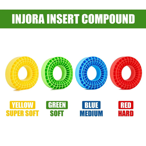 Silicone Rubber Insert For 118-122mm 4.75 Inch Outer Diameter RC Crawler Tires Green Large, Waterproof And Temperature Resistant, Color Coded Soft To Hard Durometers For 3-5lb To 15lb Rigs, Beefed Up Sidewall Support with color-coded inserts.