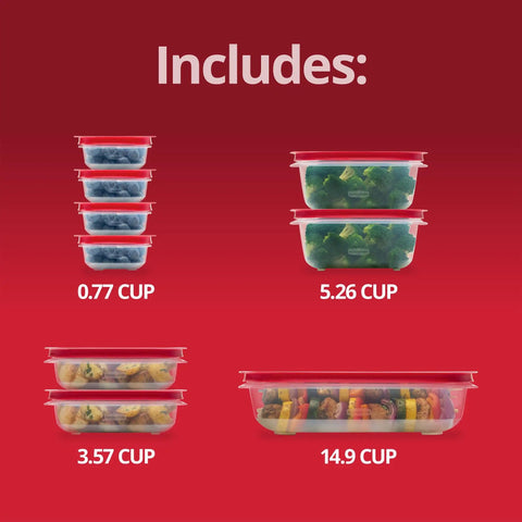 Large Food Storage Containers Set With Lids 18 Piece Stackable Containers For Fridge And Pantry Clear BPA Free Lids Tight Seals