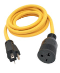 NEMA 6-20 Extension Cord 6-20P to 6-20R with T Blade Female and 6-15R Adapter, 10 Foot Heavy Duty Copper Wire