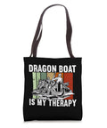 Racing Themed Tote Bag For Dragon Boat Teams And Coaches, Lightweight Polyester Canvas With Dual 14 Inch Black Webbing Handles