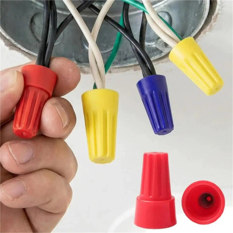 Super Cool 200Pcs Colorful Wire Nuts Kit P1 To P6 Twist Terminals For Quick Electrical Splices With Durable Nylon Housing And Strong Internal Copper Spring For Pro Grade Connections, color wire nuts on ceiling wires