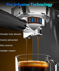 Top Shelf Touchscreen Espresso Machine For Home, Zero Sweat Cold Brew Coffee Maker With A Bright Color Panel extracting rich shots.