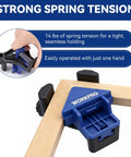 90 Degree Corner Clamps For Woodworking, Set Of 4 Adjustable Spring Loaded One Hand Clamps, Durable ABS Construction