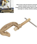 Heavy Duty Brass Welding Ground Clamp 300 Amp High Conductivity Earth Clamps For Gas And Argon Arc With Massive 40mm Jaw Opening