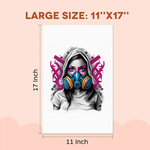 Graphic design on 11x17 Inch Dark Fabric Heat Transfer Paper For Inkjet Printers Pack Of 10 Sheets For Iron On Or Heat Press Transfer