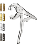 Aglet Crimping Tool For Shoelaces Metal Lace Tips Replacement Kit with iron tool and 32 colored metal aglets.