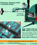 Heavy Duty Table Saw Tenoning Jig Built Rock Solid For Accurate Mortise Cutting and Fast Grip Setup. Clamping width 3.25 in. with T-slots.