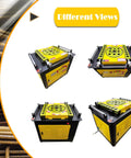 Go Hard Heavy Duty Electric Rebar Bender 4000W Motor Automatic Steel Bar Hoop Bender different angles showcasing design and features.
