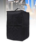 Heavy Duty Ice Cream Maker Cover Full Coverage Shield Keeps Dust Debris And Pet Hair Off Your Machine in black fabric.