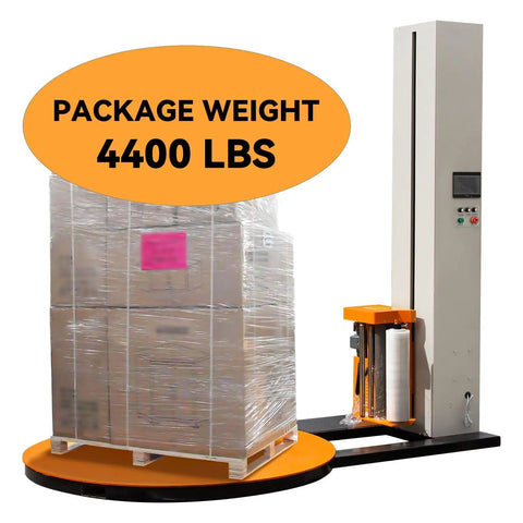 Heavy Duty Pallet Wrapping Machine With 65 Inch Turntable For Warehouse Logistics 4400 Lb Load 110V 1500W packaging