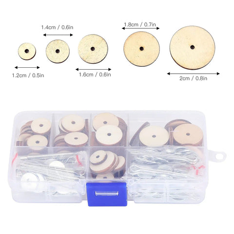 50 Set Doll Joints And Cotter Pins Skeleton Movable Joints For Teddy Bear Making Supplies Wood Craft Kit showing storage box
