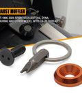 Seat Bolt Screw With Anti Theft Ring 1/4-20 Thread Corrosion Resistant Aluminum Stainless Steel For Harley Orange Black