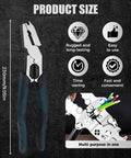 All In One 9 Inch Electrician Pliers With Wire Cutter Stripper Crimper Nail Puller For 10 To 18 AWG Wiring Pro Grade Industrial