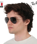 Model wearing Dope Rose Gold Aviator Sunglasses With Pilot Shaped Frame Non Polarized Dark Grey Lenses Unisex For Men And Women