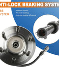 Front Wheel Hub Bearing Assembly Pair for 2005-2008 Ford F-150 4WD and 2006-2008 Lincoln Mark LT 6-Lug With ABS Sensor
