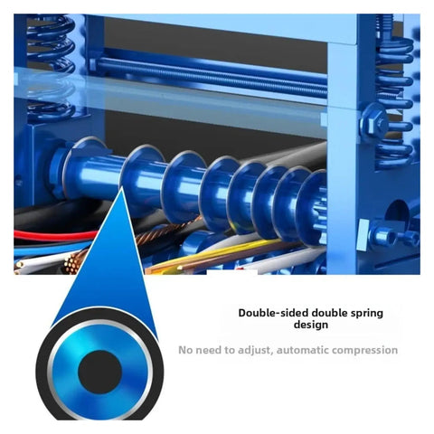 Top Rated Fully Automatic Cable Stripper Machine Multi Function Electric Wire Stripper showing double-sided spring design and internal mechanism.