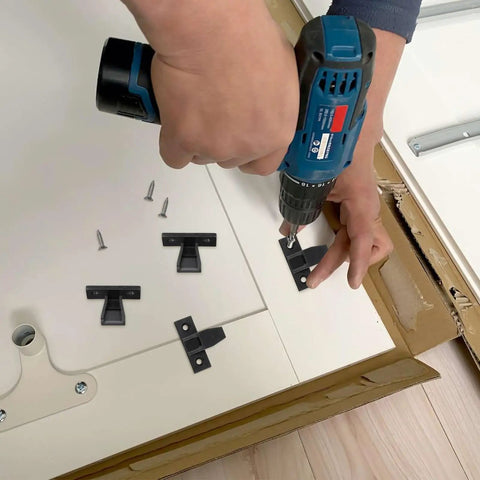 Quick Snap Nylon False Front Cabinet Clips For Furniture Panels 10 Pack Black Hidden Push On Trim Connectors With Screws No Fuss Dead Simple Quick Install Hardware