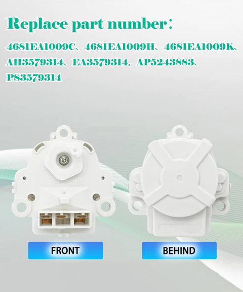 Washer Clutch Motor Replacement That Keeps Your Spin Cycle Strong Fits Kenmore And LG Machines 4681EA1009C front and behind views