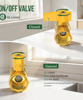 All In One Gas Appliance Hook Up Kit With Twenty Four Inch Flexible Stainless Steel Gas Line And One Half Inch Brass Shut Off Valve With Fittings For Tankless Water Heaters Dryers Stoves And Ranges Install showing open and closed valve positions