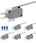 Six Pack Lead Limit Switch With Long Straight Hinge Lever SPDT 3 Pin Snap Action Micro Switch KW3A 16A for industrial use