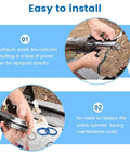 Beefed Up Hydraulic Log Splitter Cylinder Rebuild Seal Kit For 4.5 Inch Bore And 1.75 Inch Rod Cylinder Replacement Seals, installation process