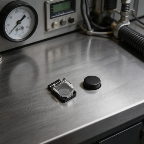 2 Pack Push Button Cover Dustproof Button Cap Protector 22mm next to industrial control panel