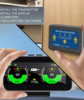 Wireless Rv Leveling System With Lcd Display For Travel Trailers Five Minute Install No App Or Phone Needed Super Easy Wall Suction Mounts Solid Plug Play Rig For Smooth Camper Adventures, showing installation steps and LCD screen.