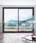 Heavy Duty 304 Stainless Steel Patio Door Roller Assembly With One And One Quarter Inch Wheels Height Adjustable Replacement For Sliding Glass Doors 2 Pack Supports Up To 300 Lbs Durable Roller System For Smooth Easy Gliding shown installed on a glass patio door