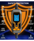 Portable Level 2 EV Charger 7kW 32A 1-Phase With 5m Cable Adjustable Current Travel Ready EVSE showing safety features