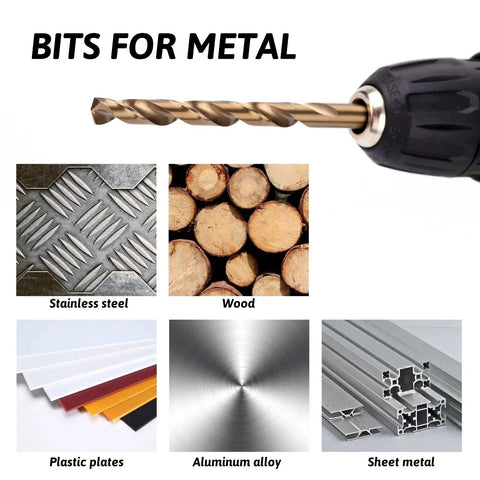 Cobalt Drill Bit Set 21 Piece M35 High Speed Steel For Hardened Steel Stainless Steel And Alloy Steel With Index Case 1/16 To 3/8 Inch Drill Bits Built Tough And Heat Resistant For Long Lasting Performance