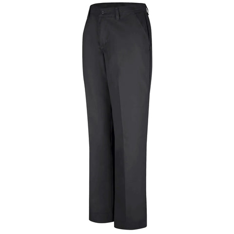 Women's Industrial Work Pants With Heavy Duty Brass Ratcheting Zipper And Tough As Nails Canvas for the Daily Grind in classic black.
