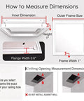How to measure dimensions for Dead Simple Drop In Ceiling Access Panel 15X18 Inches Waterproof Aluminum installation guide.