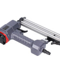 Built Tough Pneumatic Brad Nailer With Low Air Consumption For Diy Woodworking Rust Resistant lightweight aluminum tool side view