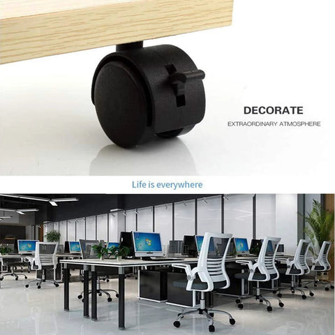 Office chair with M8x125 Threaded Stem One Point Five Inch Nylon Swivel Caster Wheels With Brake for floor protection