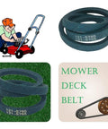 Heavy Duty Rubber Drive Belt For Lawn Mowers And Grass Cutting Equipment Compatible With 22205TE 22207 22210 shown with mower illustration