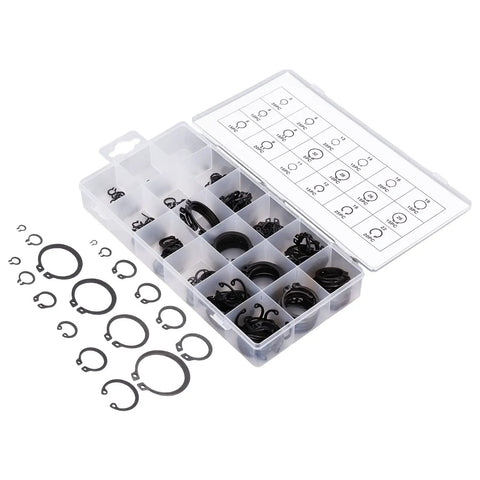 Durable 300 Piece C Clip Retainer Ring Fixing Kit For Automotive And Machinery Easy Install Top Notch Rubber And Alloy Steel