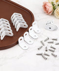 Beefy Heavy Duty White Corner Braces For Wood Shelves L Brackets 90 Degree Right Angle Stainless Steel Fasteners 1x1 Inch 30 Pack