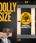 Dimensions of Heavy Duty Furniture Dolly With Rubber Caps And Non Marking 4 Inch Swivel Wheels, 1000 Lb Capacity shown in diagram.