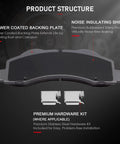 Front Ceramic Brake Pads Kit D1414 For Ford Expedition 2010 2019 Ford F150 2010 2019 Lincoln Navigator 2010 2018, product structure details